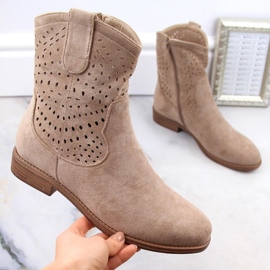 Botas de ante de S.Barski W OLI243, beige 1