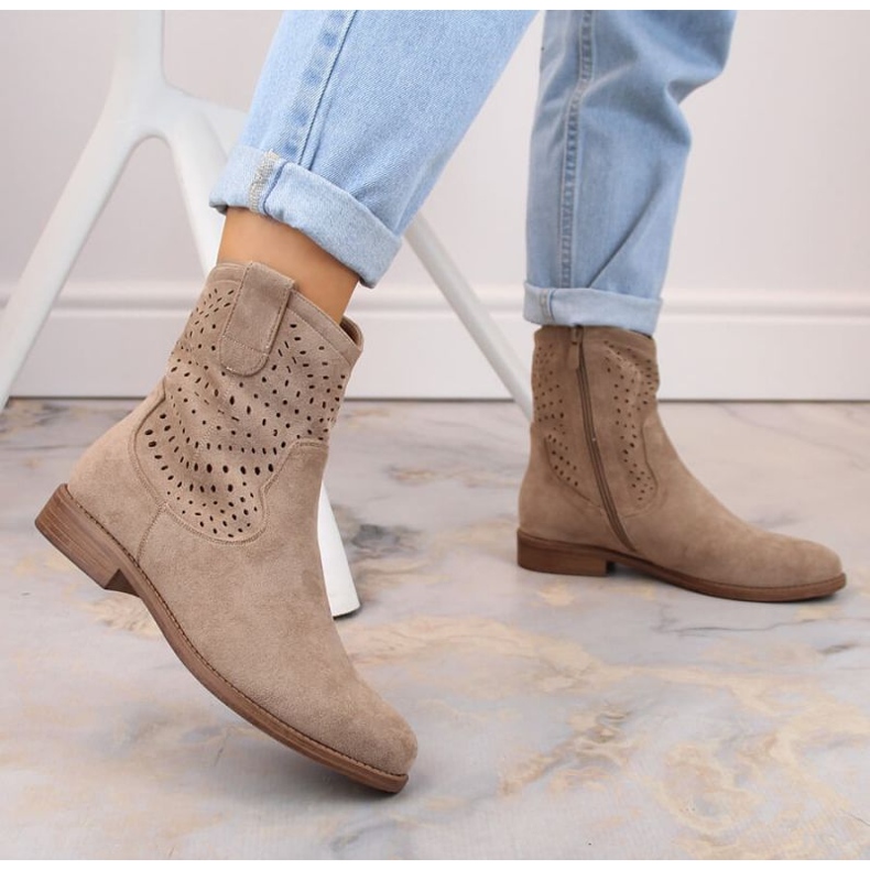 Botas de ante de S.Barski W OLI243, beige 2