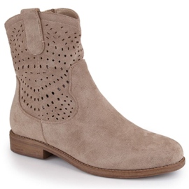 Botas de ante de S.Barski W OLI243, beige 7
