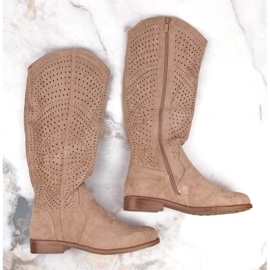 Botas S.Barski W OLI245 de ante beige 5