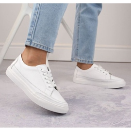 Zapatos Sergio Leone W SK430 de piel blanco 3
