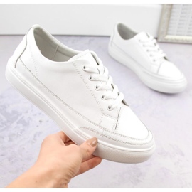 Zapatos Sergio Leone W SK430 de piel blanco 4