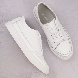 Zapatos Sergio Leone W SK430 de piel blanco 7