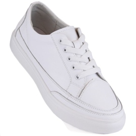 Zapatos Sergio Leone W SK430 de piel blanco 8