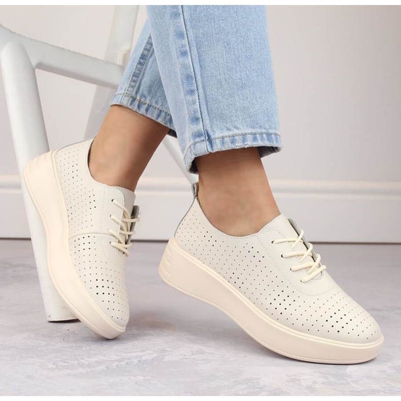 Zapatos Sergio Leone W SK431 piel calada beige 2