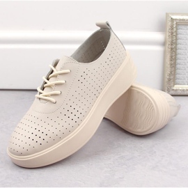 Zapatos Sergio Leone W SK431 piel calada beige 6