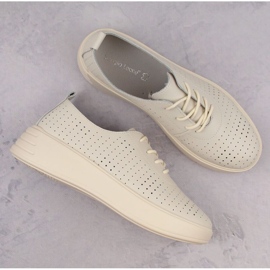 Zapatos Sergio Leone W SK431 piel calada beige 7