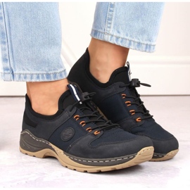 Zapatos cómodos Rieker W RKR644 azul marino 3