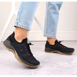 Zapatos cómodos Rieker W RKR644 azul marino 4