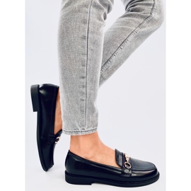 Mocasines Gracess Black con osito negro 2
