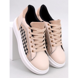 Volyne Deportivas de mujer pata de gallo Beige 5