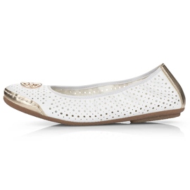 Bailarinas mujer caladas blancas Rieker 41459-80 3