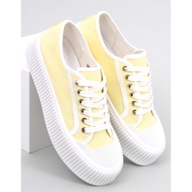 Deportivas de mujer con plataforma Dors Yellow amarillo 3