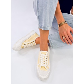 Deportivas de mujer con plataforma Dors Yellow amarillo 5