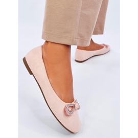 Bailarinas de ante con lazo Serna Rosa rosado 4