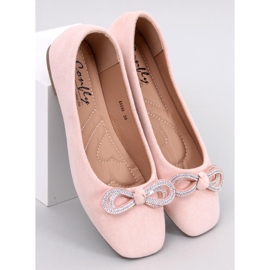Bailarinas de ante con lazo Serna Rosa rosado 1