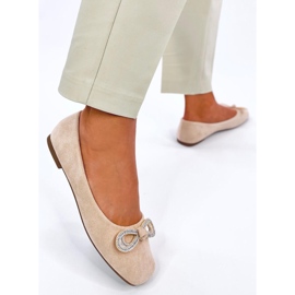 Serna Bailarinas ante beige con lazo 2