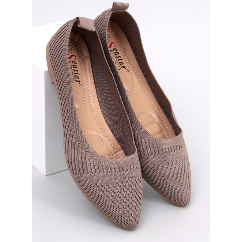 Bailarinas tejidas Kayla Khaki beige 1