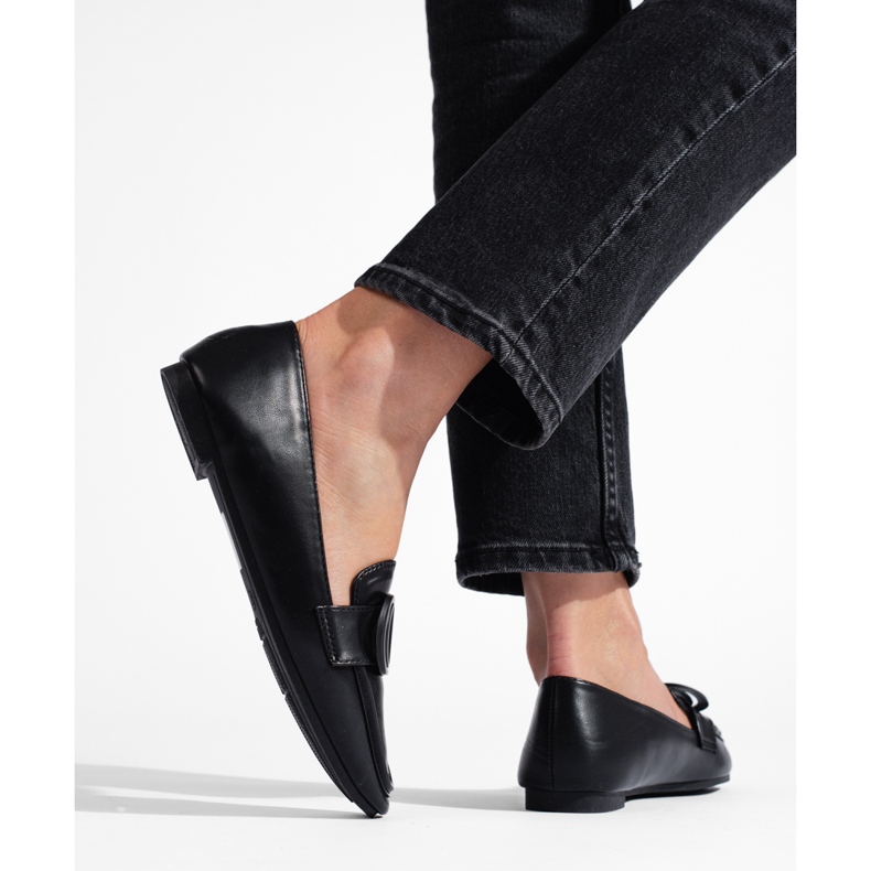 Mocasines de mujer elegantes Shelovet negros 2