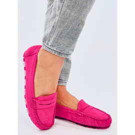 Mocasines mujer Anaya ante fucsia rosa 2