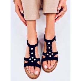 Ashes Sandalias boho de tiras negras negro 3