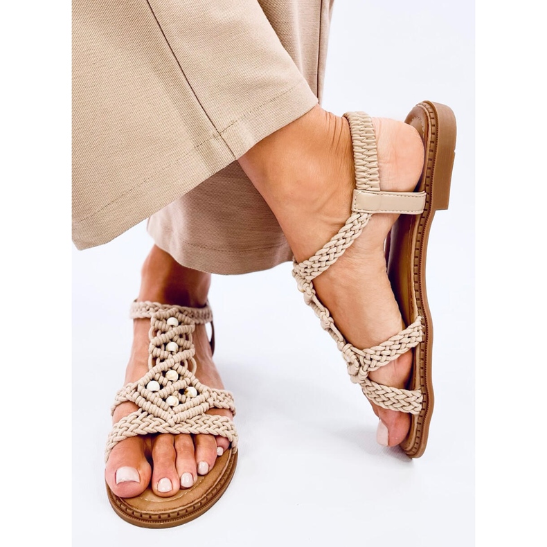 Ashes Sandalias boho de tiras color caqui beige 1 Ashes Sandalias boho de tiras color caqui beige 1