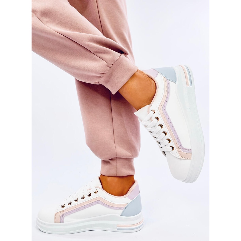 Zapatillas de mujer Ateer Rosa blanco 2