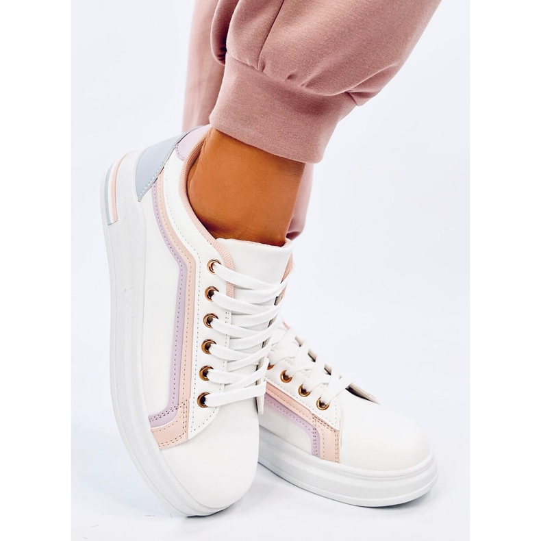 Zapatillas de mujer Ateer Rosa blanco 1