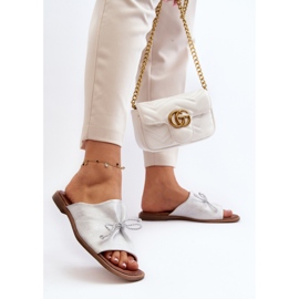 Zazoo 2659 Pantuflas Mujer Piel Plata 3