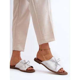 Zazoo 2659 Pantuflas Mujer Piel Plata 4