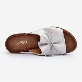 Zazoo 2659 Pantuflas Mujer Piel Plata 5