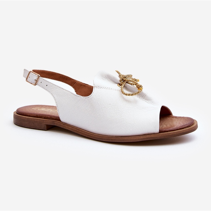 Zazoo 2898 Sandalias Planas Piel Blanco 1
