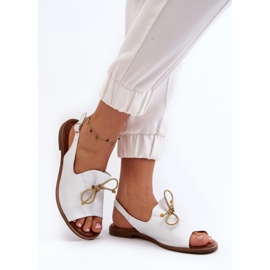 Zazoo 2898 Sandalias Planas Piel Blanco 3