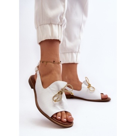 Zazoo 2898 Sandalias Planas Piel Blanco 4