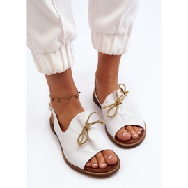 Zazoo 2898 Sandalias Planas Piel Blanco 7
