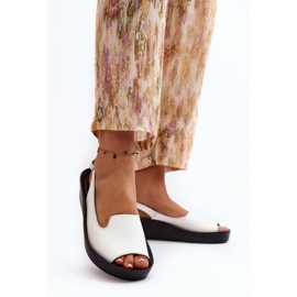 Zazoo 2893 Sandalias Mujer Piel Suela Gruesa, Blanco 4