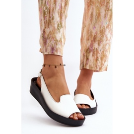 Zazoo 2893 Sandalias Mujer Piel Suela Gruesa, Blanco 5