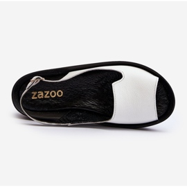 Zazoo 2893 Sandalias Mujer Piel Suela Gruesa, Blanco 7