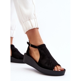 Zazoo 2914 Sandalias Mujer Ante Negro 6