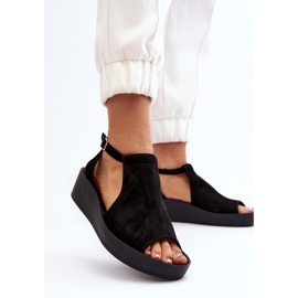 Zazoo 2914 Sandalias Mujer Ante Negro 7