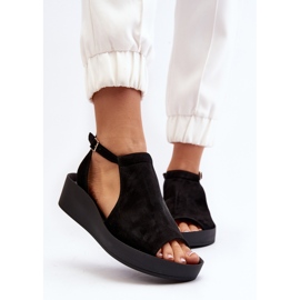 Zazoo 2914 Sandalias Mujer Ante Negro 9