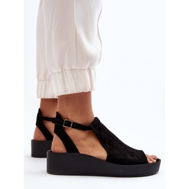 Zazoo 2914 Sandalias Mujer Ante Negro 10