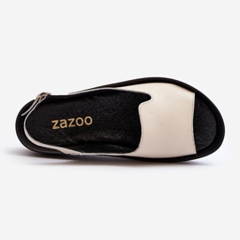 Zazoo 2893 Sandalias Mujer Piel Suela Gruesa, Beige Claro 6