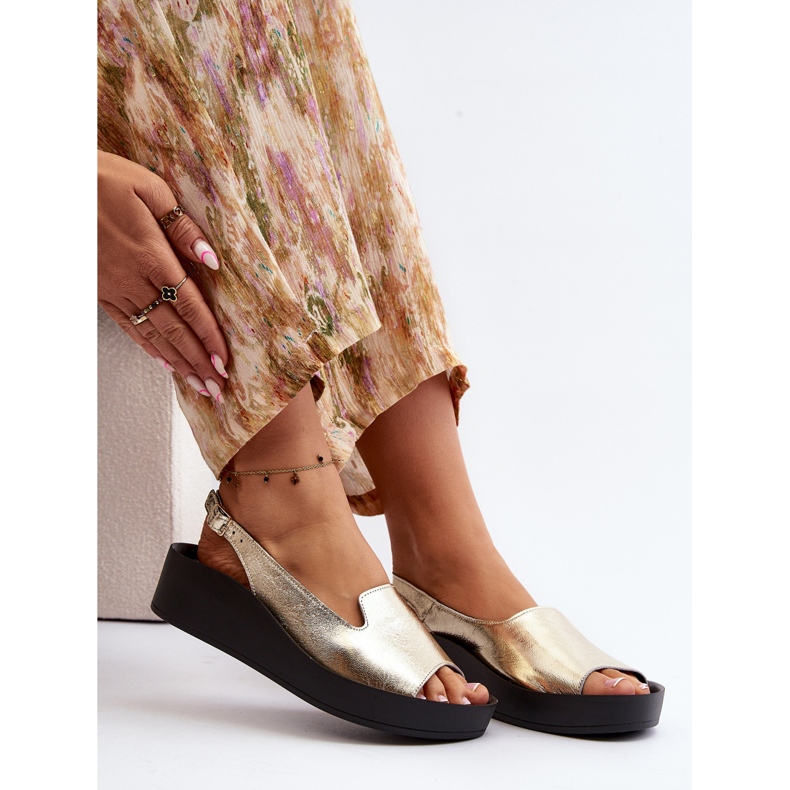 Zazoo 2893 Sandalias Mujer Piel Suela Gruesa, Dorado 1 Zazoo 2893 Sandalias Mujer Piel Suela Gruesa, Dorado 1