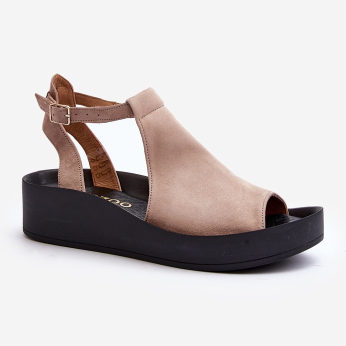 Zazoo 2914 Sandalias Mujer Ante Beige 1