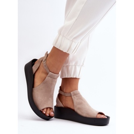 Zazoo 2914 Sandalias Mujer Ante Beige 3