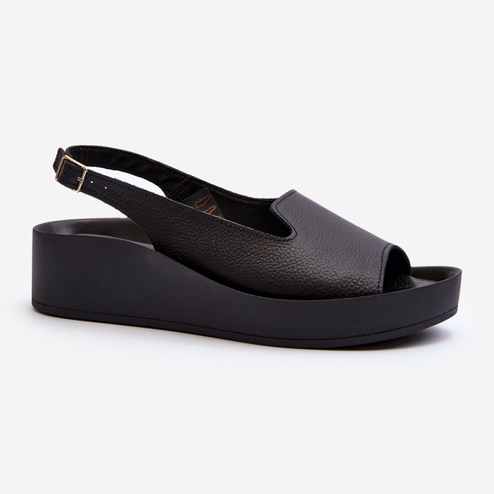 Zazoo 2893 Sandalias Mujer Piel Suela Gruesa, Negro 1