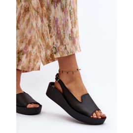 Zazoo 2893 Sandalias Mujer Piel Suela Gruesa, Negro 7