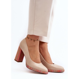 Zapatos de tacón alto Laura Messi 2746 beige claro 2