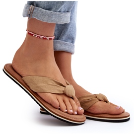 Chanclas de mujer Big Star LL274623 Beige 7